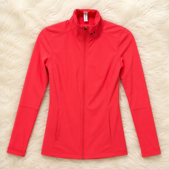 Under Armour Jackets & Blazers - Under Armour Womens Fitted Softshell Jacket Full Zip Gorpcore Workout Red SM